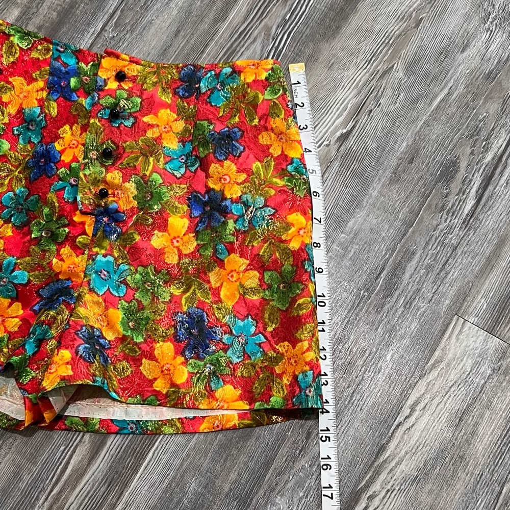 Vintage 50’s Beverly Paige Floral High Waist Women's Hot-pants Shorts - Picture 5 of 7